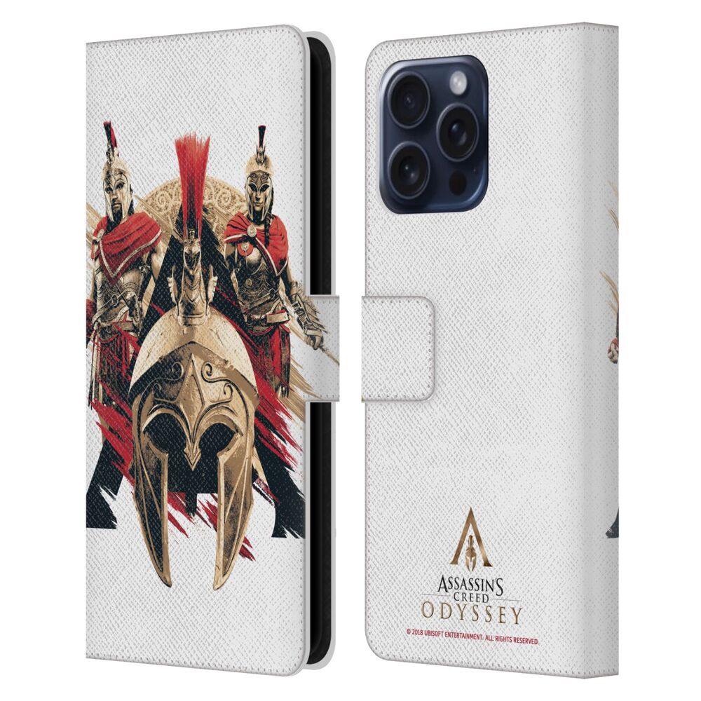 ASSASSINS CREED アサシンクリード - Odyssey Artwork / Helmet レザー手帳型 / Apple iPhoneケース - PGS